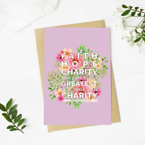 Faith, Hope, Charity Blank Card